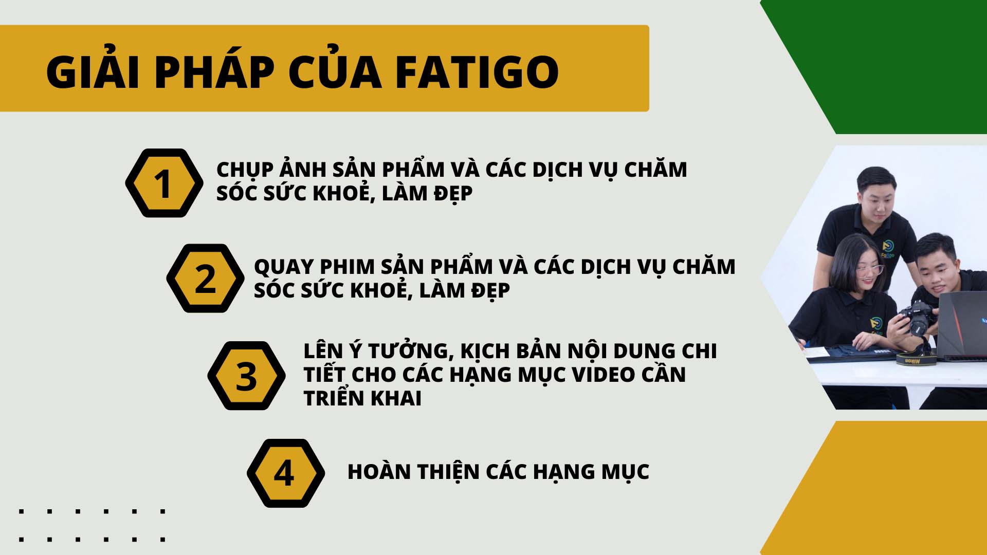 dự án quay phim, chụp ảnh, sản xuất video marketing