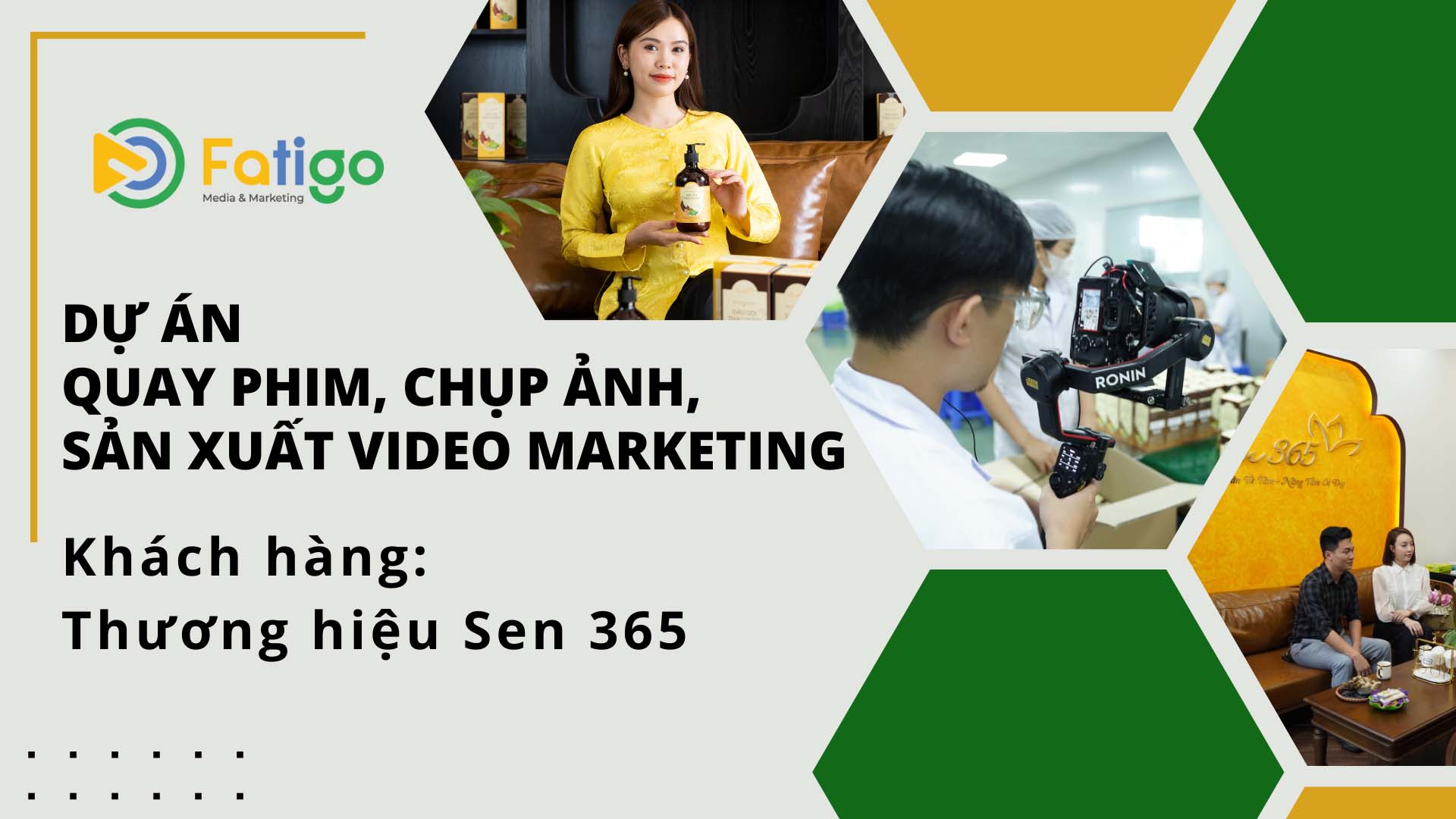 dự án quay phim, chụp ảnh, sản xuất video marketing