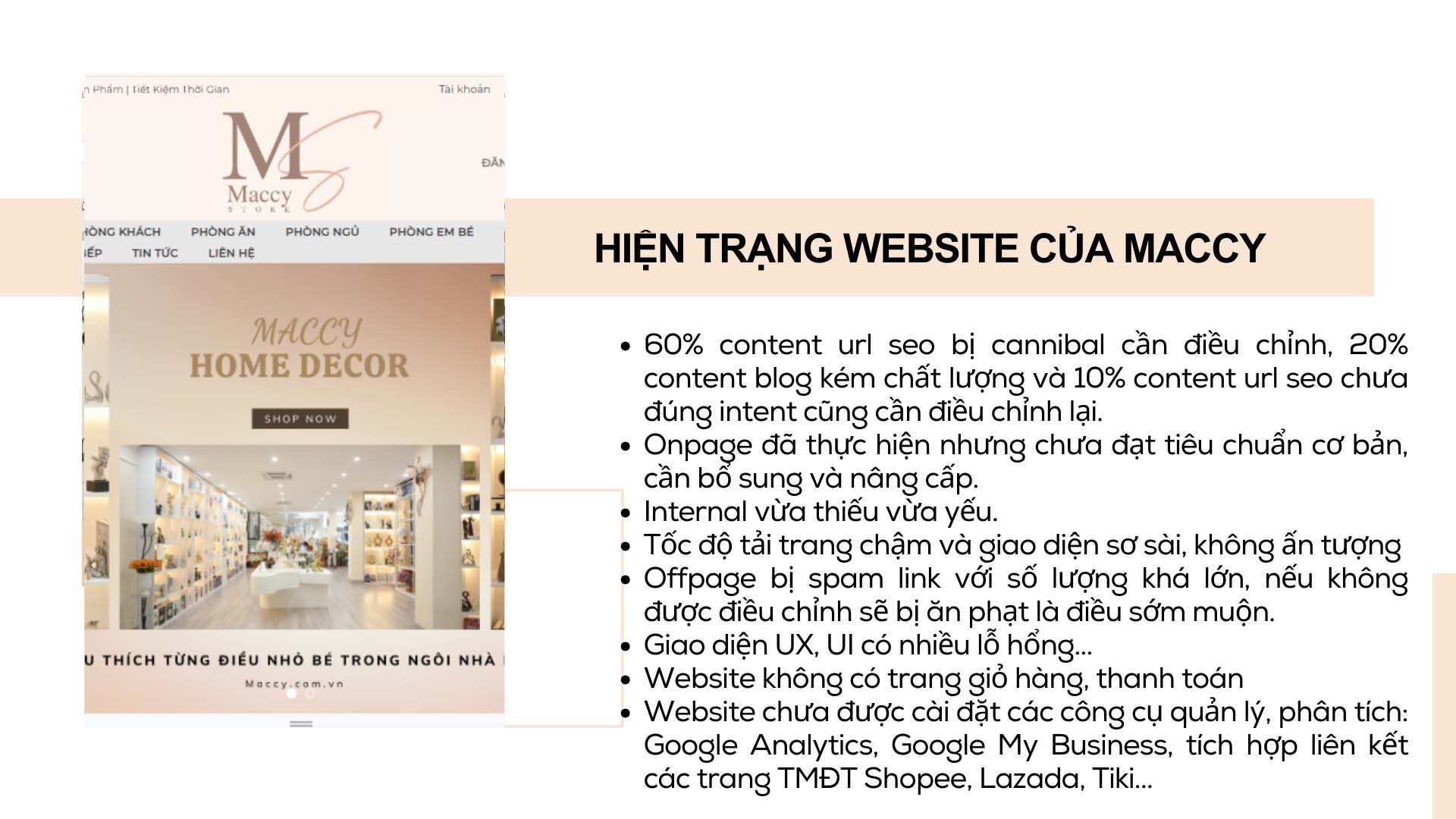dự án tối ưu website