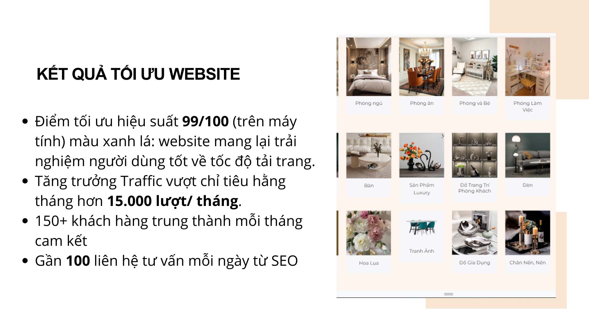 dự án tối ưu website